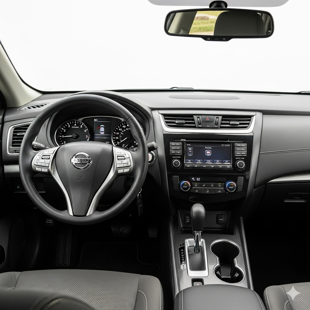 Menú de configuración de pantalla Nissan con Android Auto y CarPlay