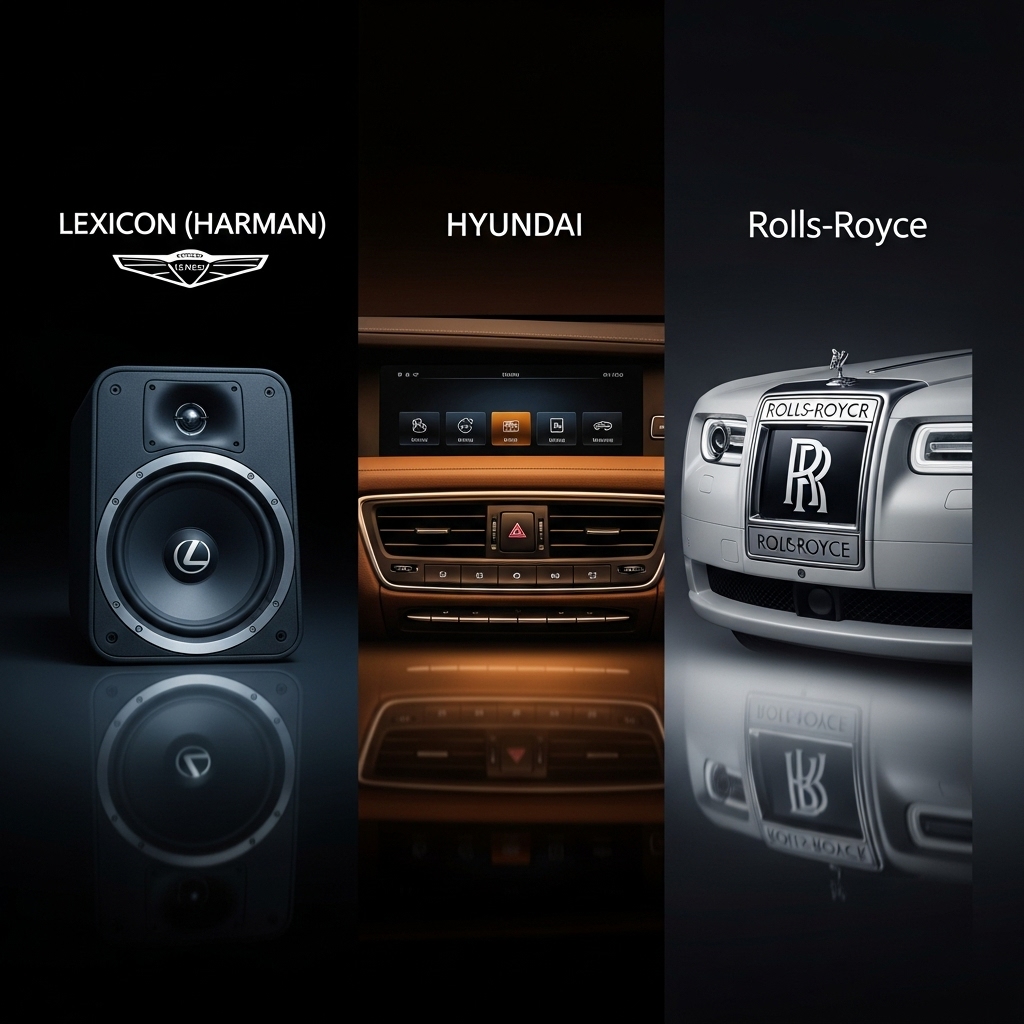 Sistema de audio premium Lexicon integrado en un auto de lujo