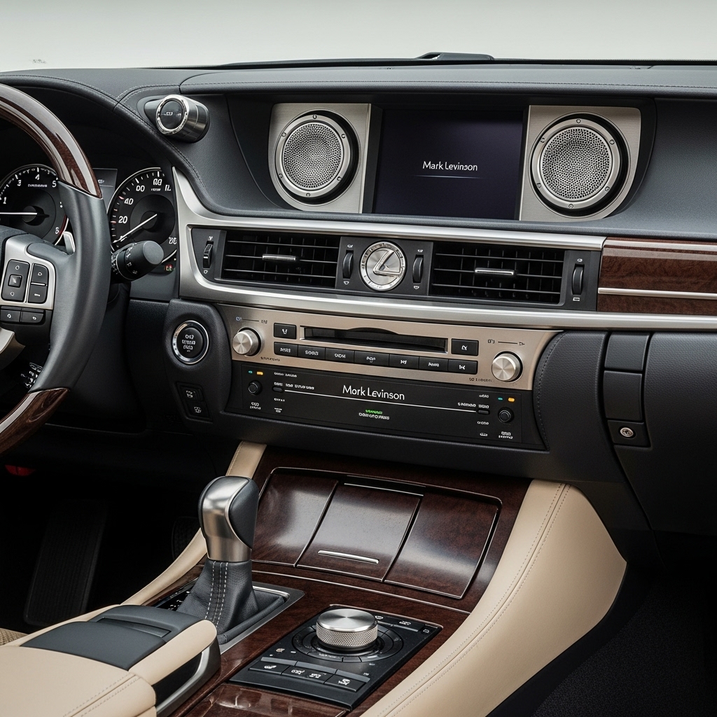 Amplificador Mark Levinson en un Lexus de agencia