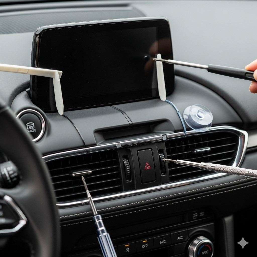 Reparación de pantalla Mazda apagada y en negro