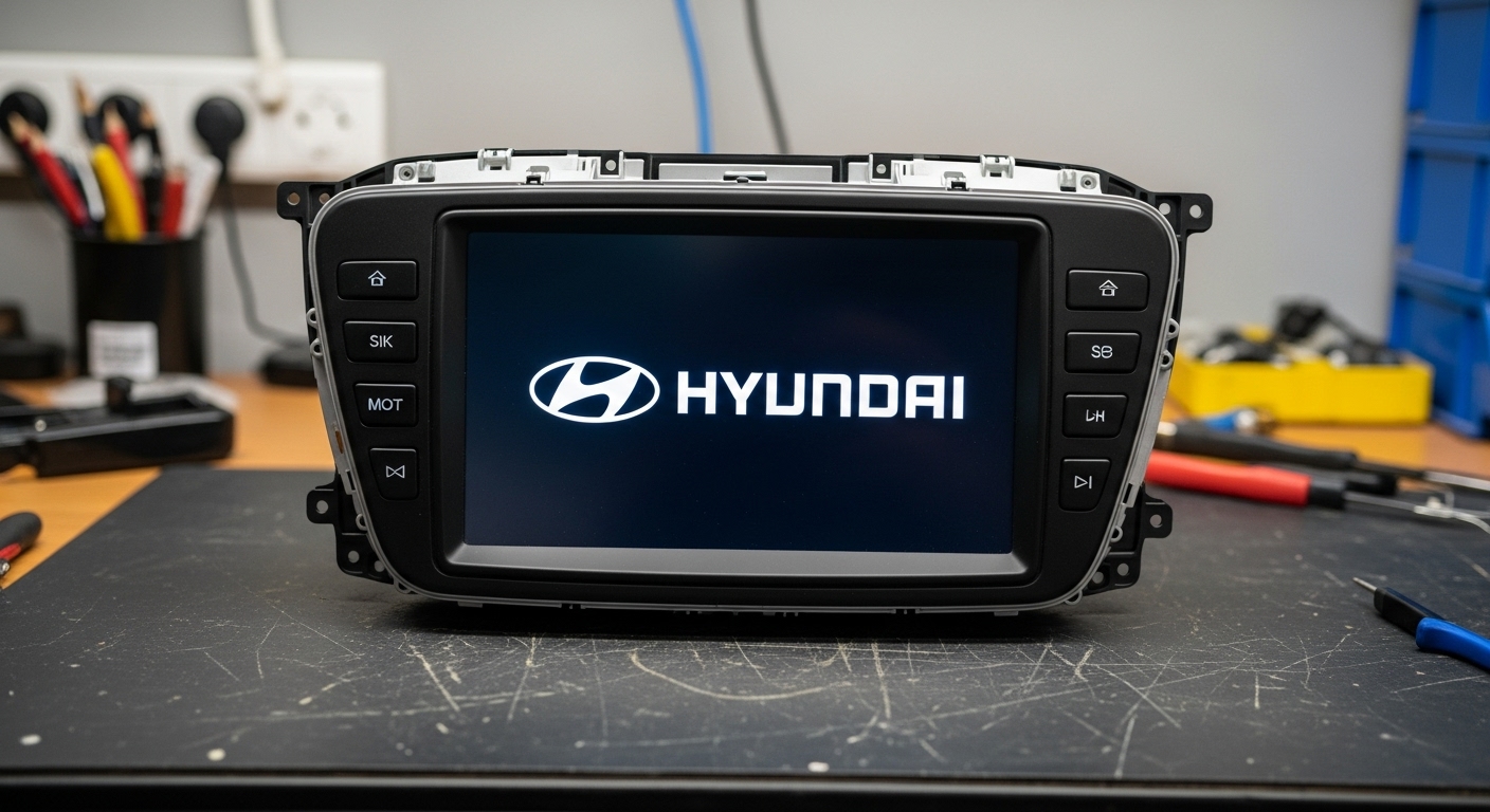 Pantalla Hyundai congelada en el logo: análisis de software y memoria