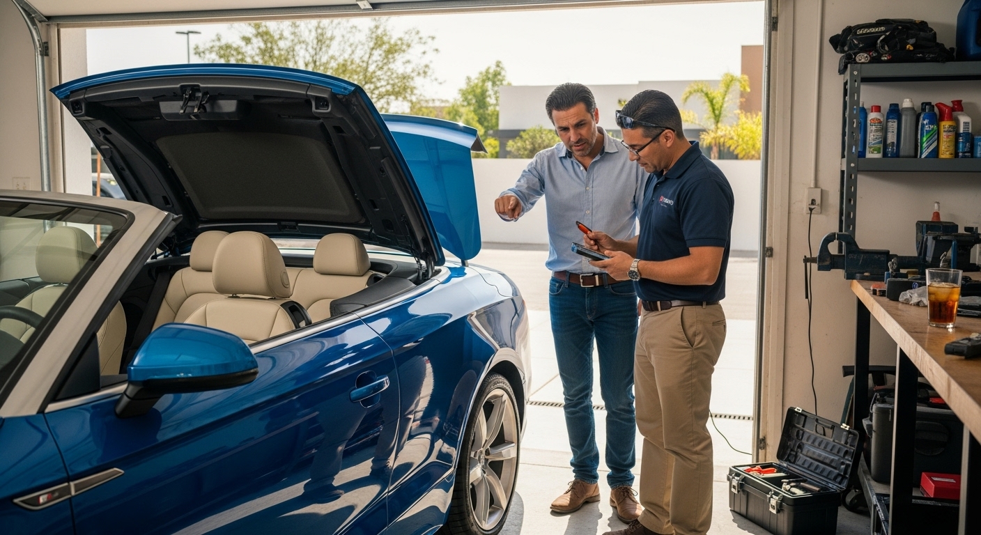 Agendar cita por WhatsApp para reparación de capota en Naucalpan